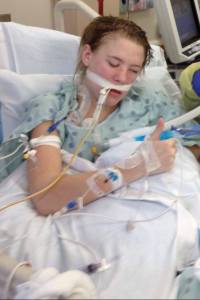 Ashely in ICU