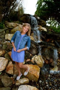 Ashley at waterfall
